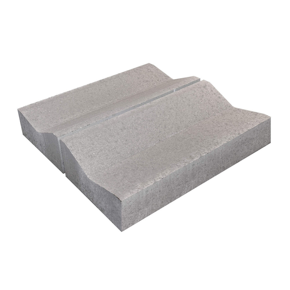 Водоотводный бетонный дорожный лоток BRAER Б1.1000*500 180/230 серый