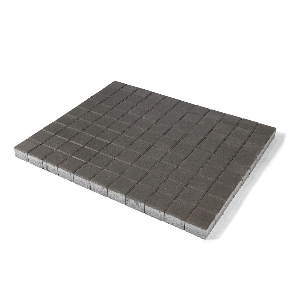 Тротуарная плитка Лувр, Серый, 100×100, H=60 мм