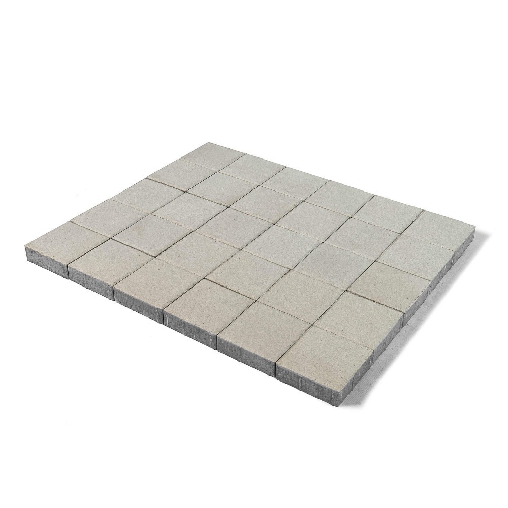 Тротуарная плитка Лувр, Белый, 200х200, H=60 мм