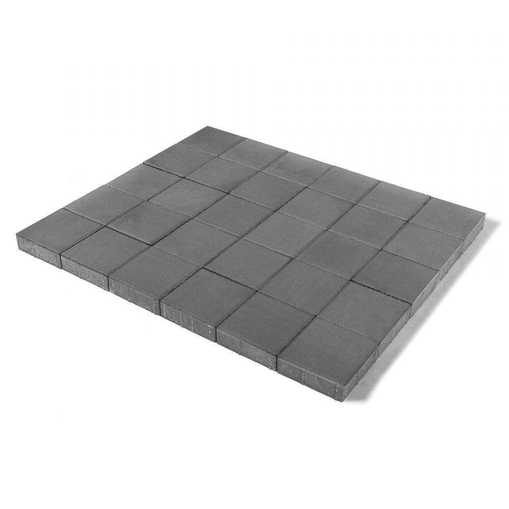 Тротуарная плитка Лувр, Серый, 200×200, H=60 мм